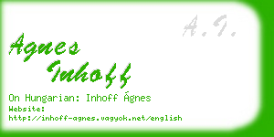 agnes inhoff business card