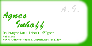 agnes inhoff business card